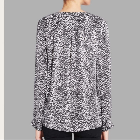 Joie Women's Gray Carita Blouse leopard print size Small T122 - Picture 8 of 8